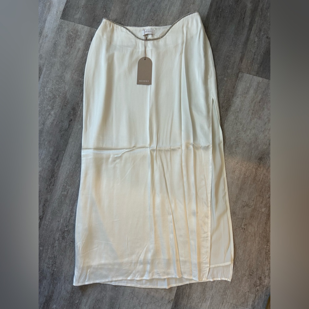 Meshki White Christie Diamanté Rope Skirt - Picture 2 of 4